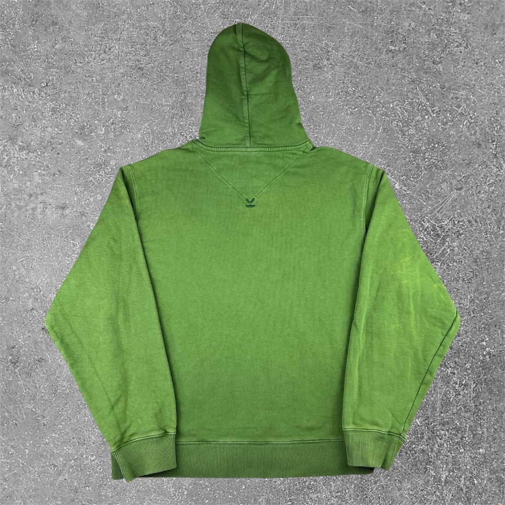 Kenzo Tiger Crest Hoodie Mens Large Green Pullover Streetwear Bleached Hood - Picture 8 of 9